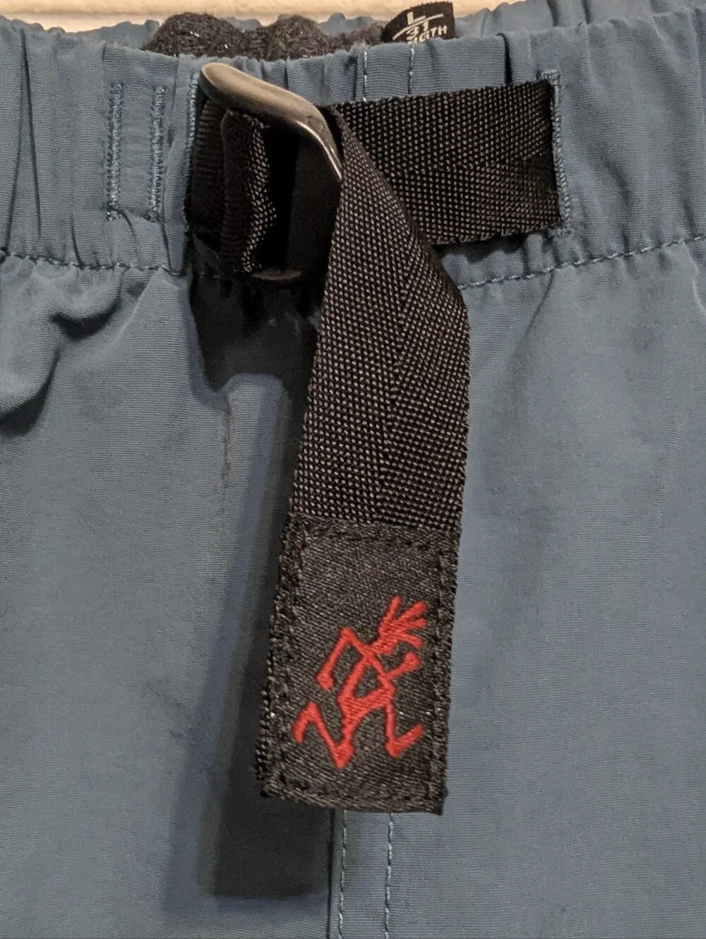 Gramicci Convertible Pants Mens Large 31”Inseam Blue Nylon Stretch Belted